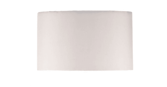 Där Lighting Madrid White Faux Silk Drum Shade 42.5cm