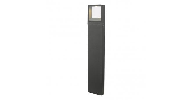 Där Lighting Malone Outdoor Post With Square Light Matt Grey IP65 LED