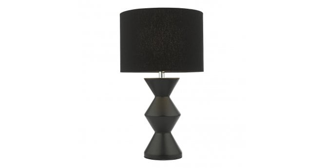 Där Lighting Max Table Lamp Black Ceramic With Shade