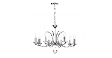 Medusa 8 Light Dual Mount Pendant K9 Crystal Polished Chrome