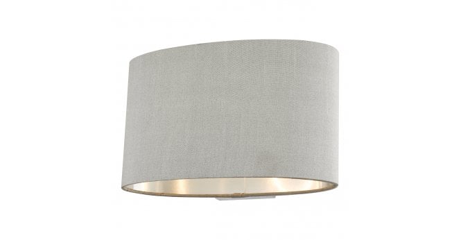 Där Lighting Melody Wall Light With Oval Grey Shade