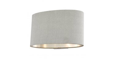 Melody Wall Light With Oval Grey Shade