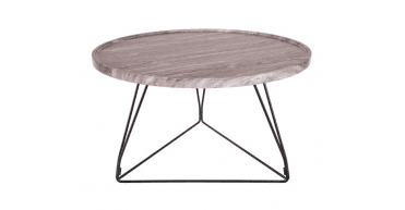 Miguel Coffee Table Brown Stone Effect and Matt Black