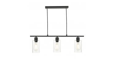 Miu 3 Light Bar Matt Black Glass