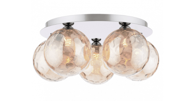 Där Lighting Mix & Match Amber Dimpled Glass G9 15cm