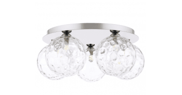 Mix & Match Clear Dimpled Glass G9 15cm