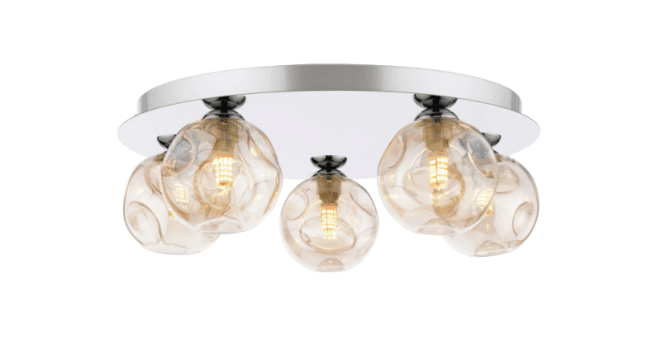 Där Lighting Mix & Match Closed Organic Amber Glass G9 10cm