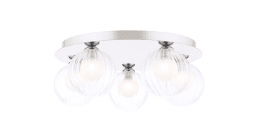 Mix & Match Opal & Clear Ribbed Glass G9 12cm