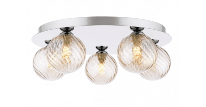 Där Lighting Mix & Match Twisted Sttyle Amber Glass G9 10cm