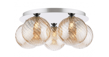 Mix & Match Twisted Style Amber Glass G9 15cm