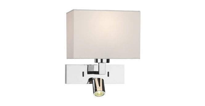 Där Lighting Modena Wall Light With LED In Polished Chrome (Bracket Only)