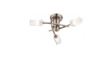 Morgan 3 Light Semi Flush Antique Brass