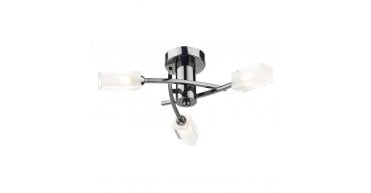 Morgan 3 Light Semi Flush Black Chrome