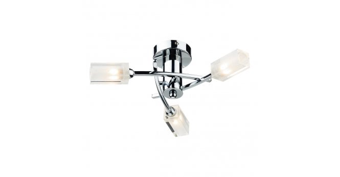 Där Lighting Morgan 3 Light Semi Flush Polished Chrome