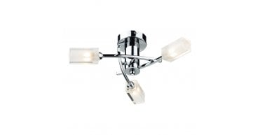 Morgan 3 Light Semi Flush Polished Chrome