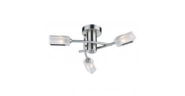 Morgan 3 Light Semi Flush Satin Chrome