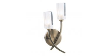 Morgan Double Wall Bracket Antique Brass