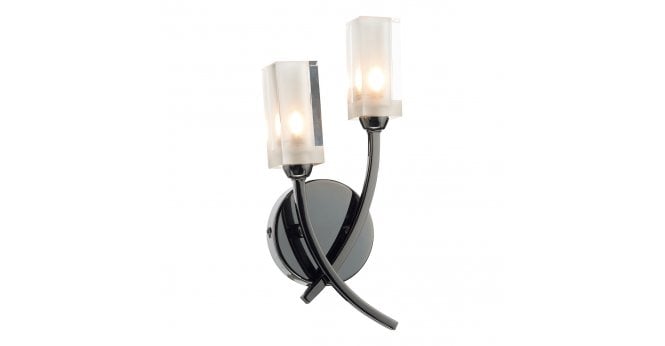 Där Lighting Morgan Double Wall Bracket Black Chrome