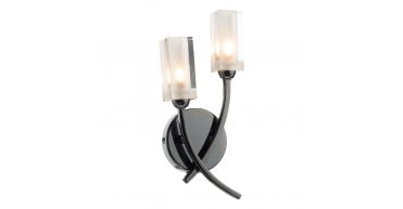 Morgan Double Wall Bracket Black Chrome