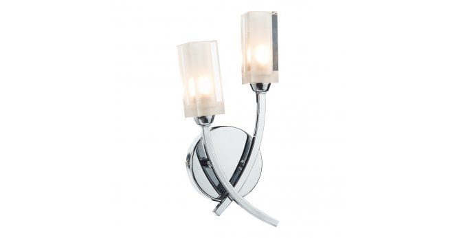 Där Lighting Morgan Double Wall Bracket Polished Chrome