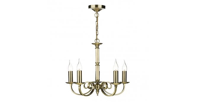 Där Lighting Murray 5 Light Dual Mount Pendant Antique Brass