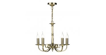 Murray 5 Light Dual Mount Pendant Antique Brass