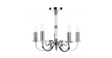 Murray 5 Light Dual Mount Pendant Polished Chrome