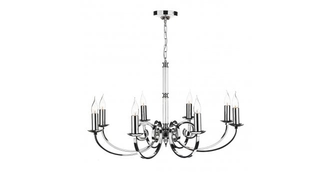 Där Lighting Murray 8 Light Dual Mount Pendant Polished Chrome