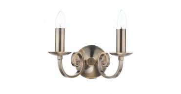 Murray Double Wall Bracket Antique Brass