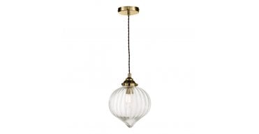 Mya Pendant Antique Brass Glass