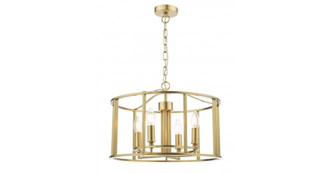 Där Lighting Myka 4 Light Pendant Brushed Bronze