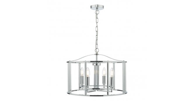 Där Lighting Myka 4 Light Pendant Polished Chrome