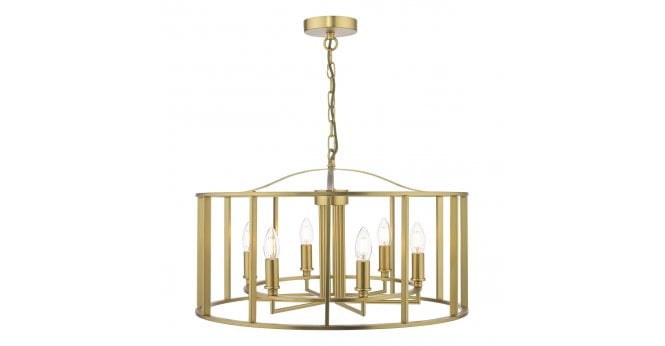 Där Lighting Myka 6 Light Pendant Brushed Bronze