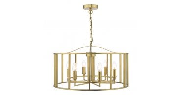 Myka 6 Light Pendant Brushed Bronze