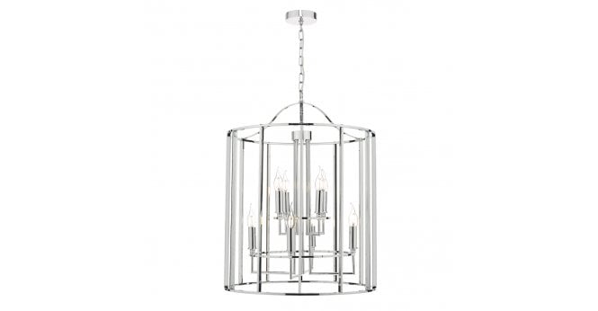 Där Lighting Myka 8lt Lantern Polished Chrome