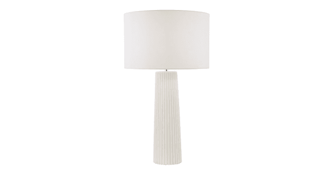 Där Lighting Myla Ceramic Table Lamp White With Shade