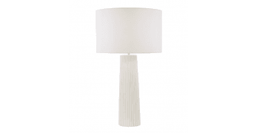 Myla Ceramic Table Lamp White With Shade
