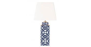 Mystic Table Lamp Blue Ceramic With Shade