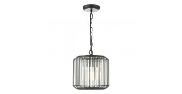 Naeva Pendant Satin Black & Crystal