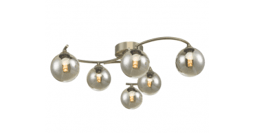 Nakita 6 Light Semi Flush Antique Brass Frame Only