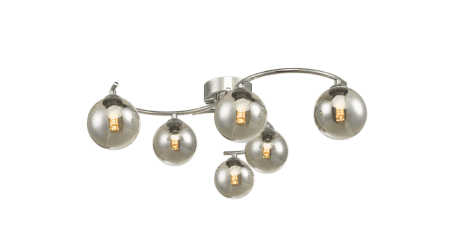 Där Lighting Nakita 6lt Semi Flush Polished Chrome Frame Only