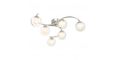 Nakita 6lt Semi Flush Polished Chrome With Clear/Opal Glass