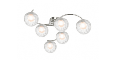 Nakita 6lt Semi Flush Polished Chrome With Clear/Opal Glass