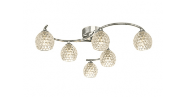 Nakita 6lt Semi Flush Polished Chrome With Dimpled Open Glass