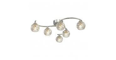 Nakita 6lt Semi Flush Polished Chrome With Twisted Open Glass