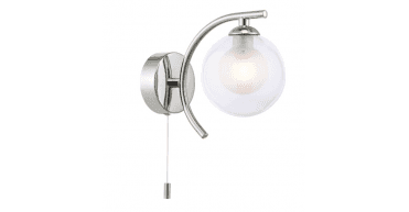 Nakita Wall Light Polished Chrome With Clear/Opal Glass