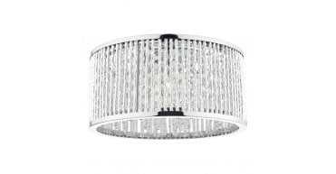 Nantes 3 Light Flush Polished Chrome Alum