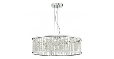 Nantes 5 Light Pendant Polished Chrome Aluminium