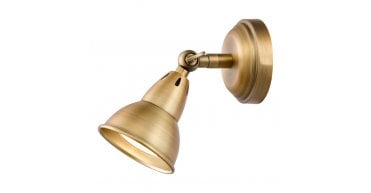 Nathaniel Single Wall Spotlight Aged Brass