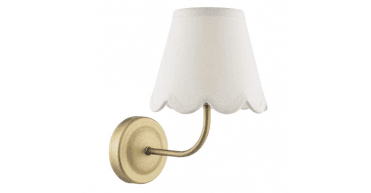 Navarro Rechargeable Wall Light Matt Antique Brass With Shade LED
